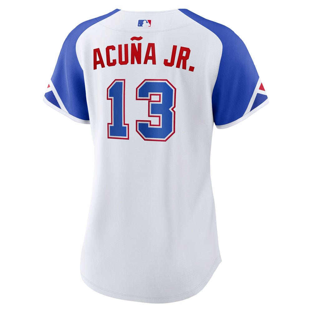 Women's Atlanta Braves Ronald Acu?a Jr. 2023 City Connect Replica Jersey - White