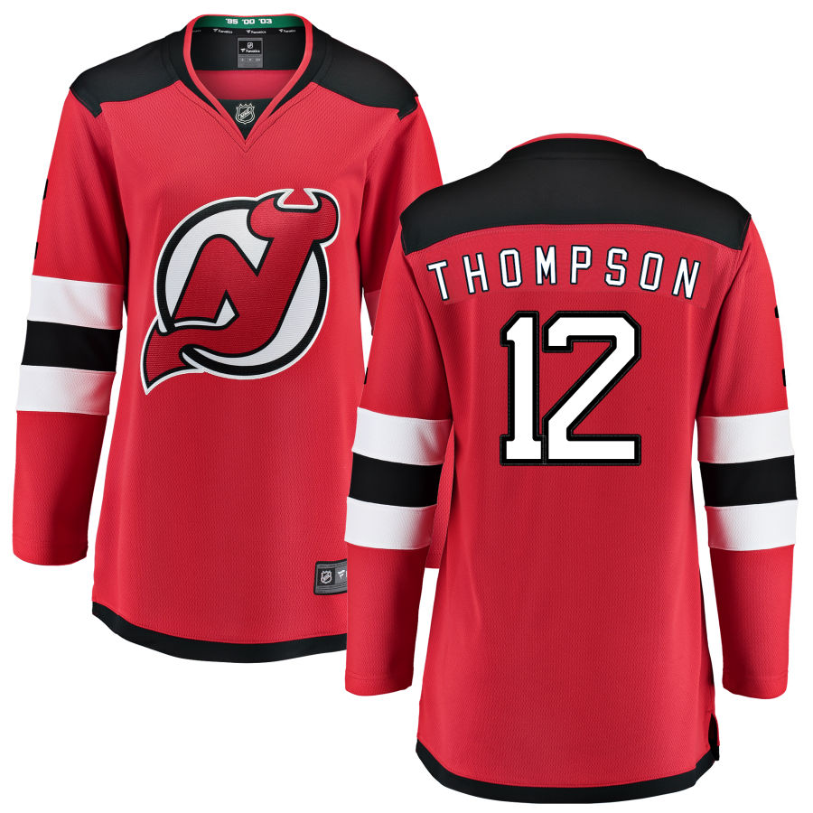 Tyce Thompson New Jersey Devils Fanatics Branded Women's Home Breakaway Jersey - Red