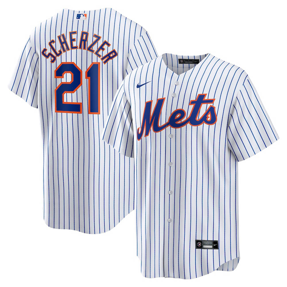 Youth New York Mets Max Scherzer Cool Base Replica Home Jersey - White