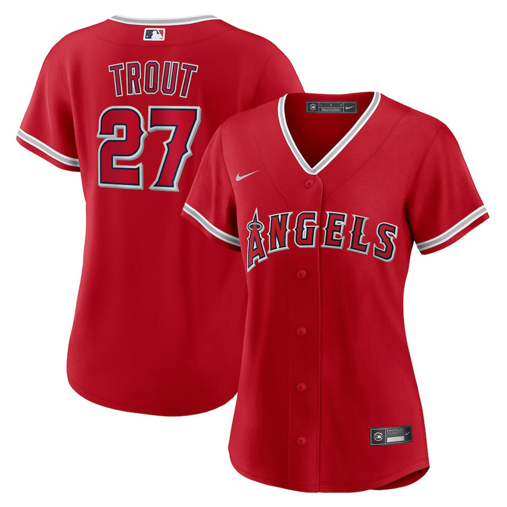 Women's Los Angeles Angels Mike Trout Alternate Player Jersey - Red