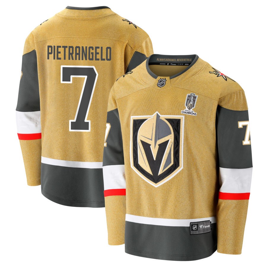 Alex Pietrangelo  Vegas Golden Knights Fanatics Branded 2023 Stanley Cup Champions Home Breakaway Jersey - Gold