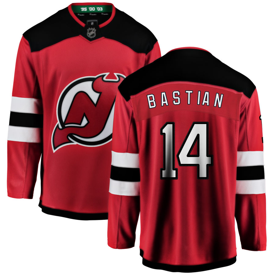 Nathan Bastian New Jersey Devils Fanatics Branded Home Breakaway Jersey - Red